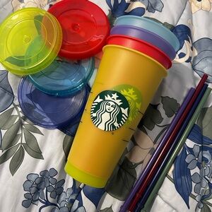 Starbucks Cold Color Changing Cup Set with Lids